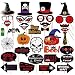 Halloween Photo Booth Props, Ghost Tooth Pumpkin Head Taro Signage Witch Hat Halloween Party Photo Shooting Props Trick or Treat Décor Favor
