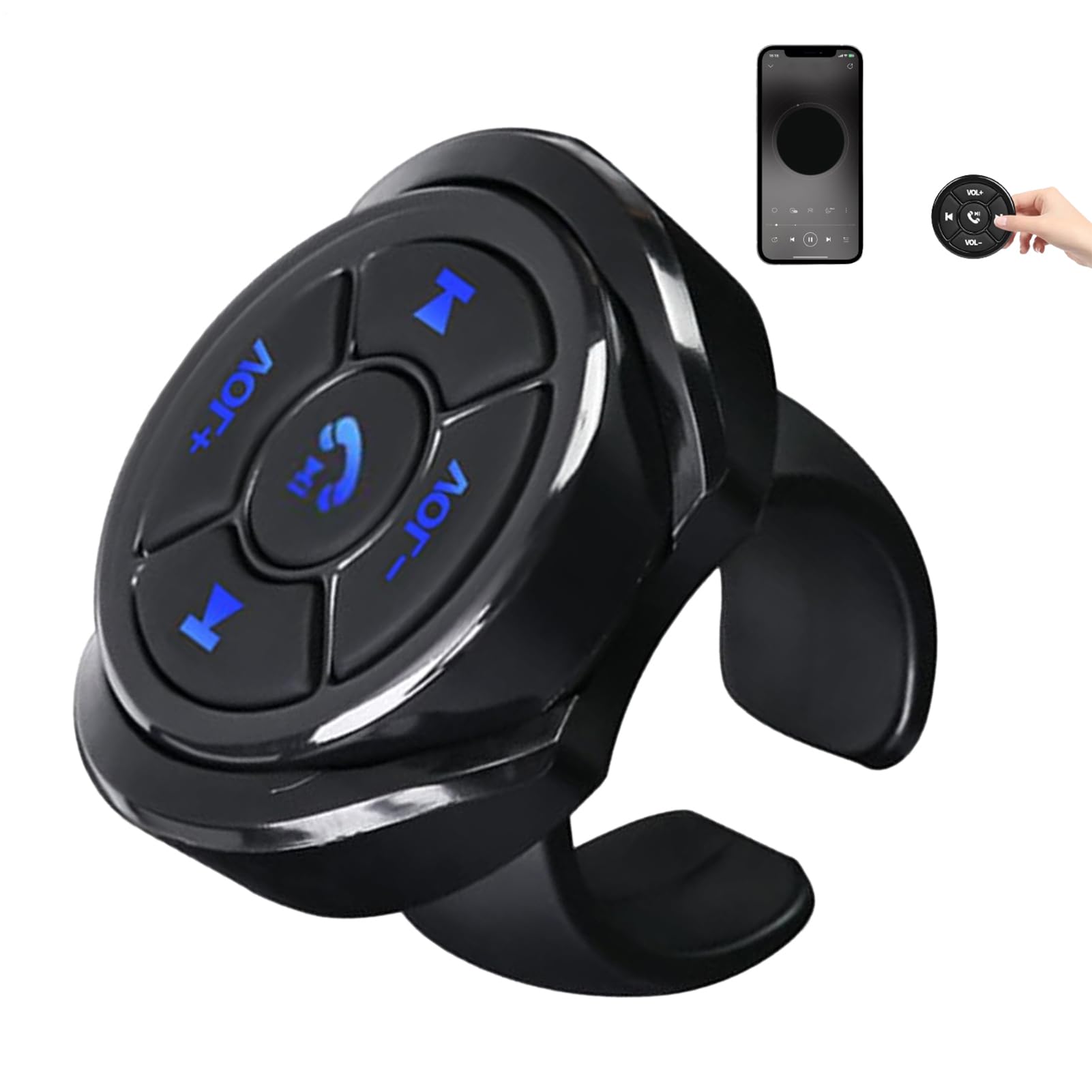Pulsanti al volante - Telecomando wireless per controllo multimediale, Comandi al volante 'auto | Pulsante multimediale wireless, controller autoradio, controllo volume, telecomando portatile per