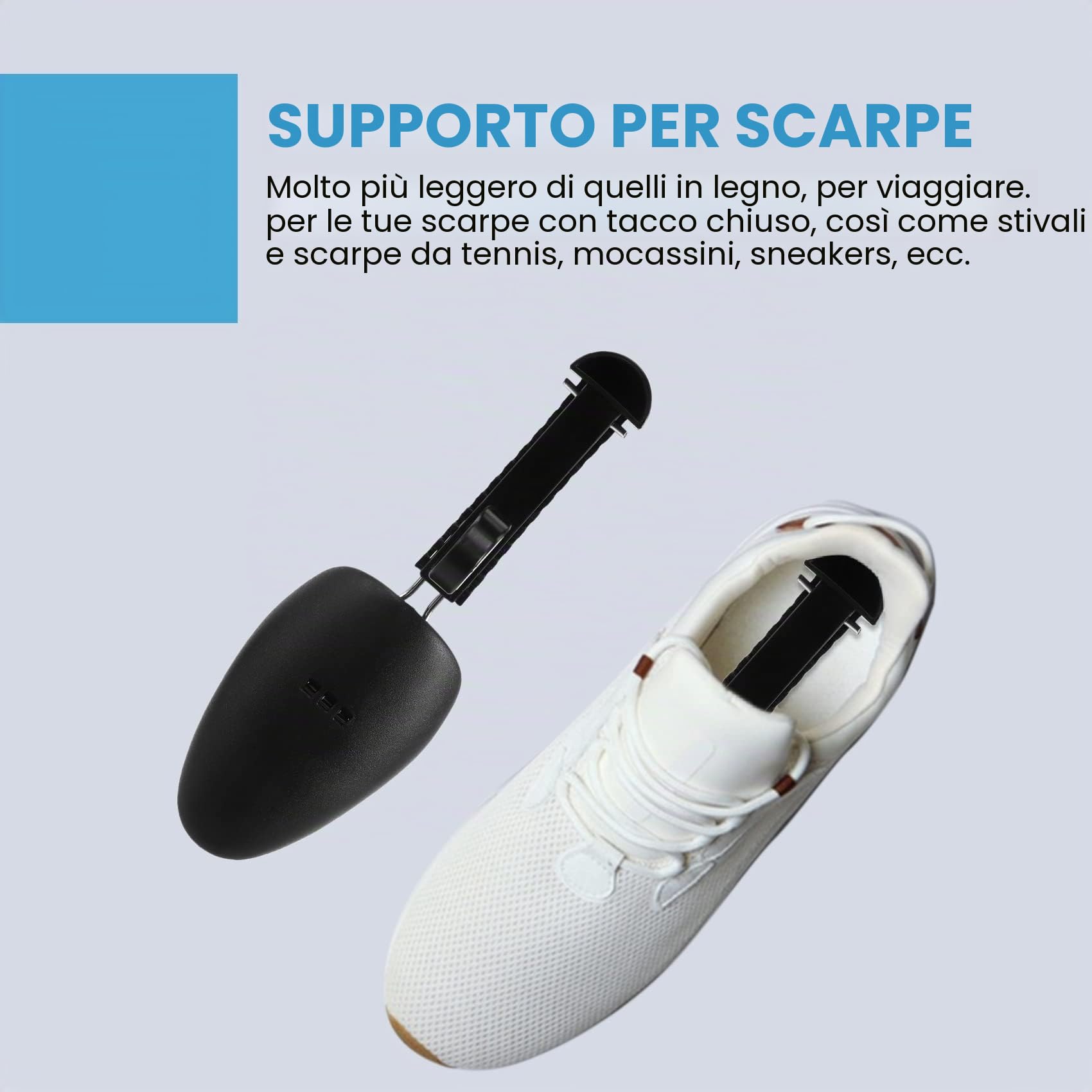 5 paia di pratiche in plastica, lunghezza regolabile, da uomo, per barella, per barella, per barca (5 paia di colore nero), Nero, Einheitsgröße