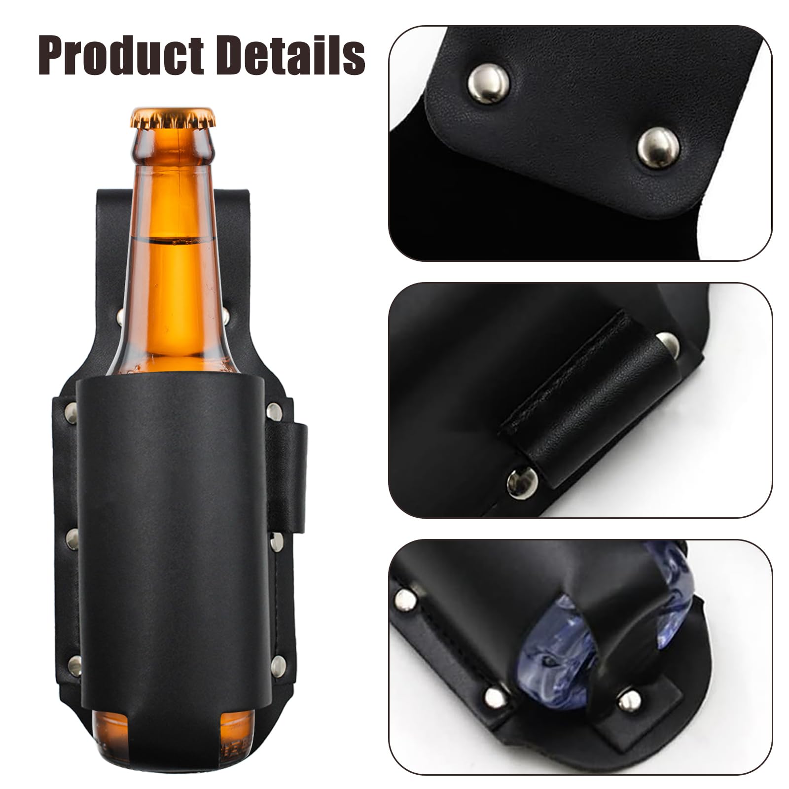 Bière Holster, Holster Bière Classique, Étui à Bière En Cuir Pu Support De Biere Pu Utilise Pour Diverses Canettes De Biere Adapte Pour Lescalade Le Cyclisme Le Sport 84486795