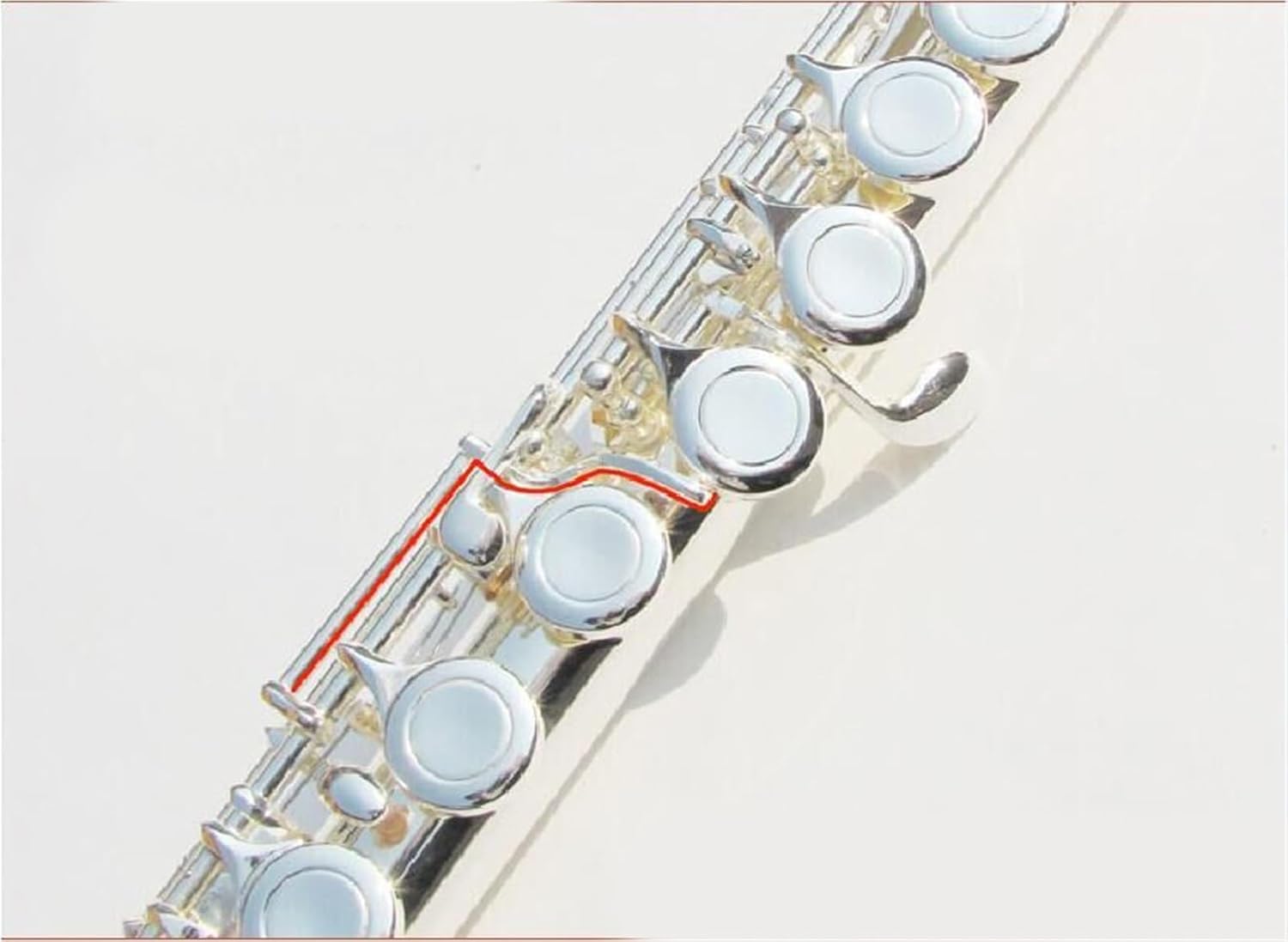 銀メッキのユニバーサルフルート（Cキー） フルート楽器 16穴Cキー銀