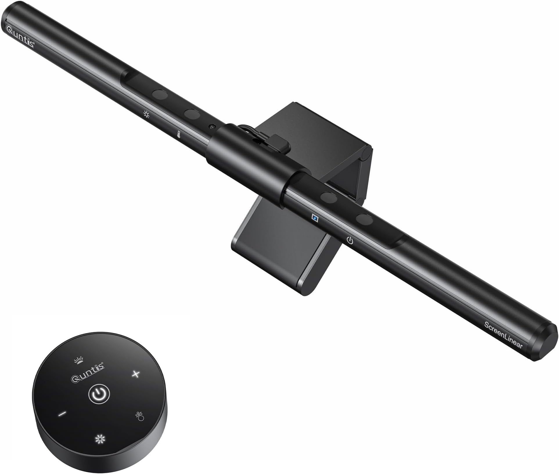 Quntis Wireless Monitor Light bar with Remote & Touch Control, 40cm PC Curved Computer Monitor Lamp Auto Stepless Dimming and Color Temperature, Eye Protect Desktop PC Screen Anti-Blue Light Bar