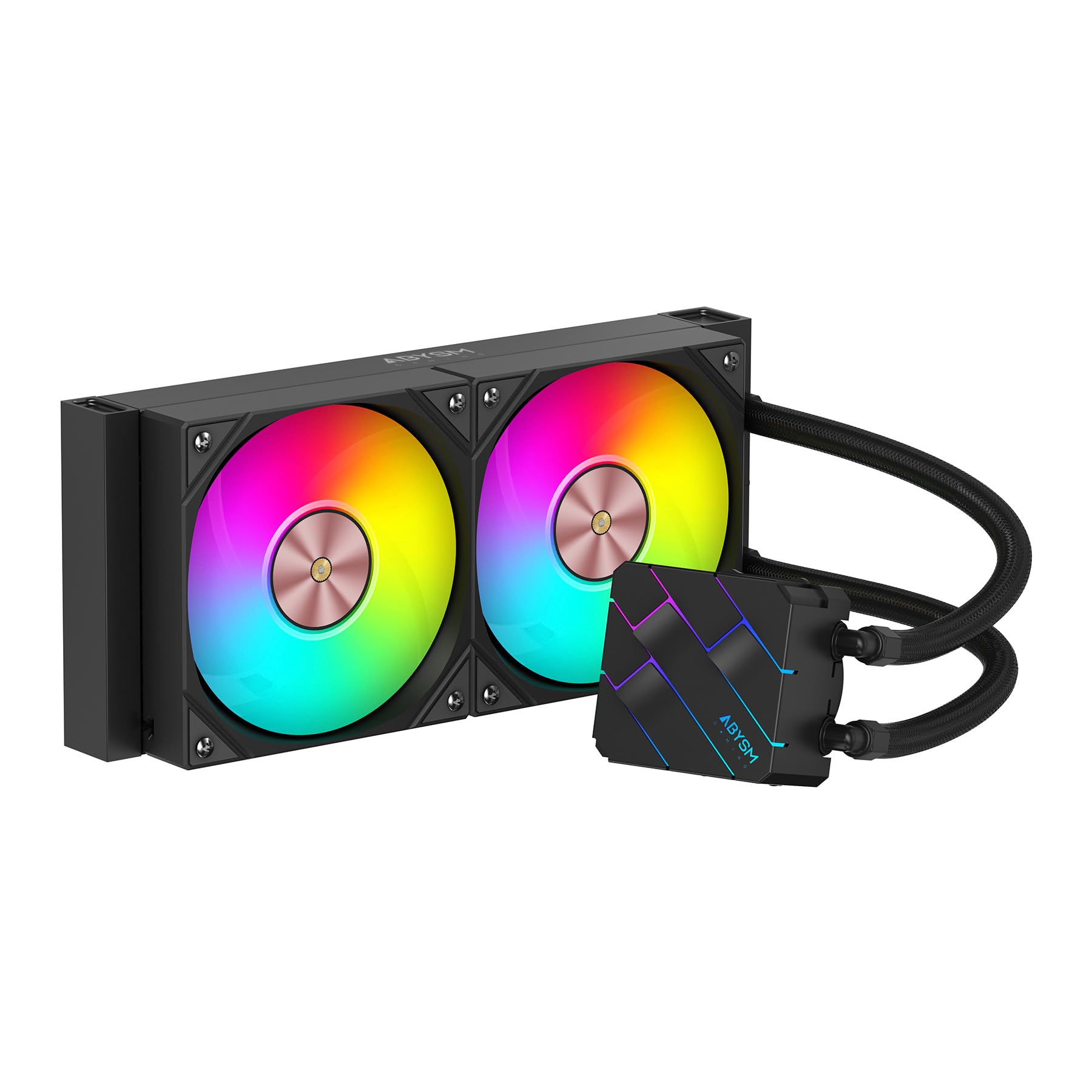 ABYSM Gaming Oceanic Tide 240 Black Refrigeración Líquida ARGB 240mm | 2 Ventiladores PWM 120mm, TDP 250W, Compatible Intel LGA 1851 / 1700/1200, Compatible AMD AM5/AM4