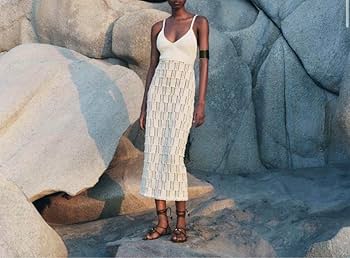 Amazon.co.jp: 完売品 ザラ ZARA コントラストクロシェ