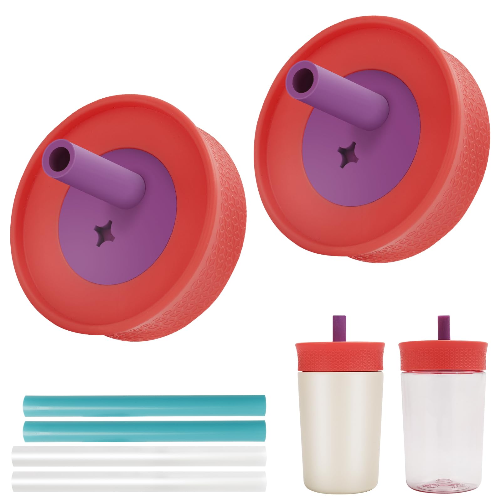 XHJH Replacement Lid for Owala Kids Insulation 15 Oz and 12 Oz, Spill Resistant Replacement Cap, Flexible Removable Straw, Easy to Clean, BPA-Free