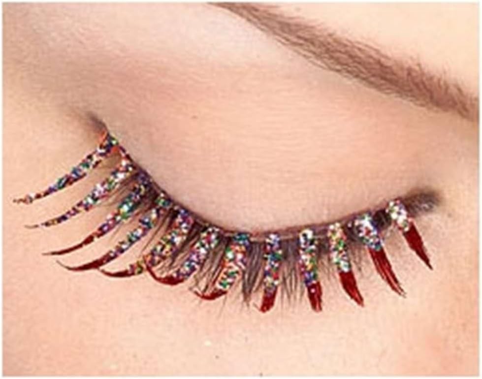 Rubie's Costume Co Red Glitter Eyelashes Costume