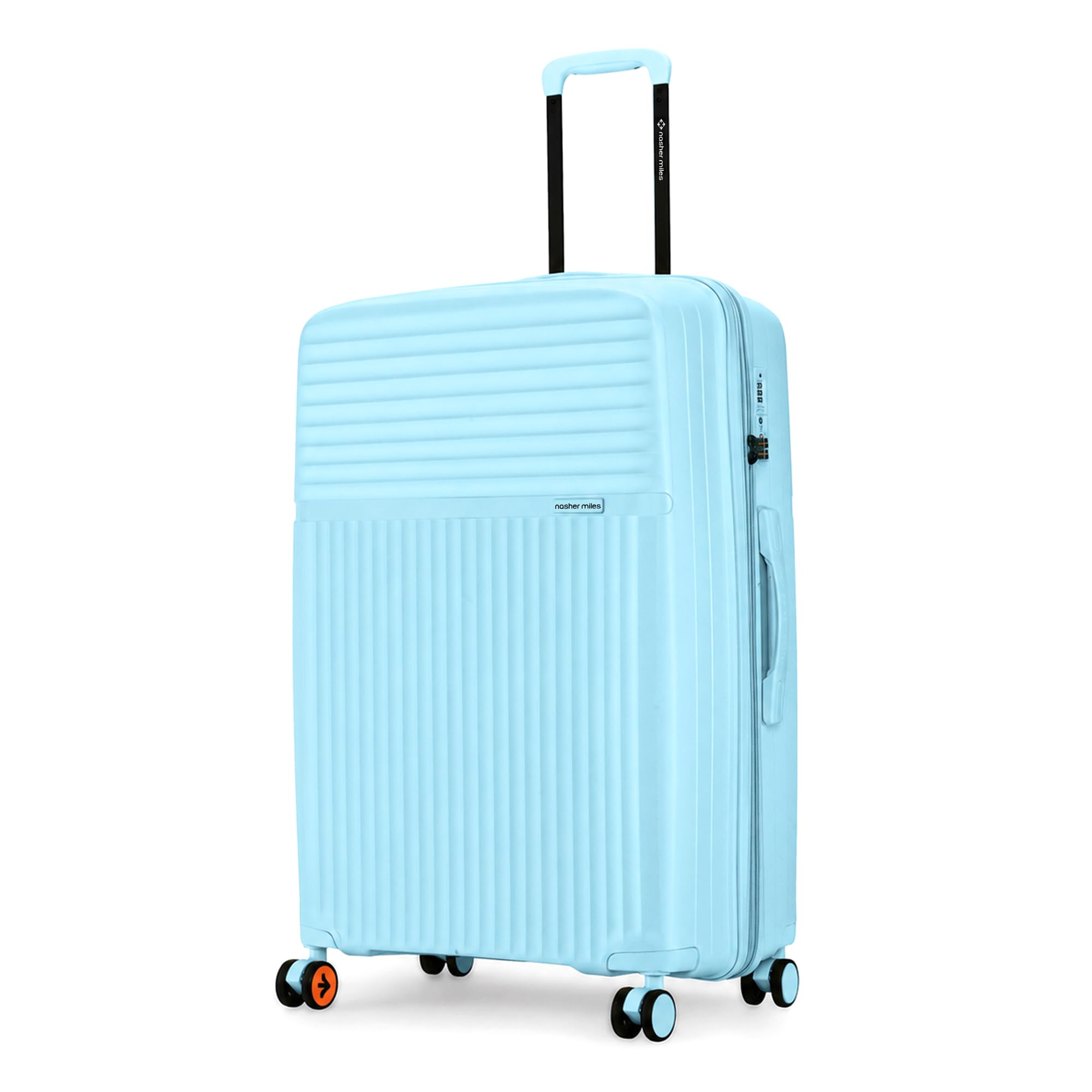 nasher miles Krabi Expander Hard-Sided Polypropylene Check-in Luggage 28 inch | 75cm | 8 Wheels Large Trolley Bag for Travel | Suitcase (Light Blue)-picture-17