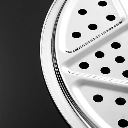 Miniatura 3 de Estante de vapor redondo de acero inoxidable de 13.1 pulgadas, estantes de olla a presión, bandeja de vapor para olla de cocina, tostada, pan,