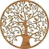  Lebensbaum Holz Ø 49 cm - hochwertiges Wandbild - edle Dekoration für Wand - Baum des Lebens - ideale Geschenkidee - Hergestellt in Österreich