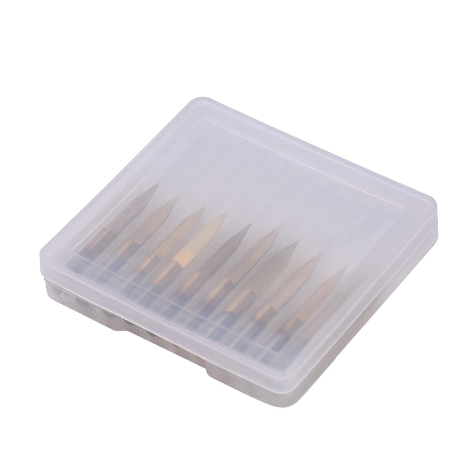 Brocas de grabado, 10 piezas de herramienta de Grabado Bit recubierta de titanio, enrutador CNC, cortador de raíz, accesorios para bricolaje, tallado, grabado y taladro (30 ° * 0,1 mm)
