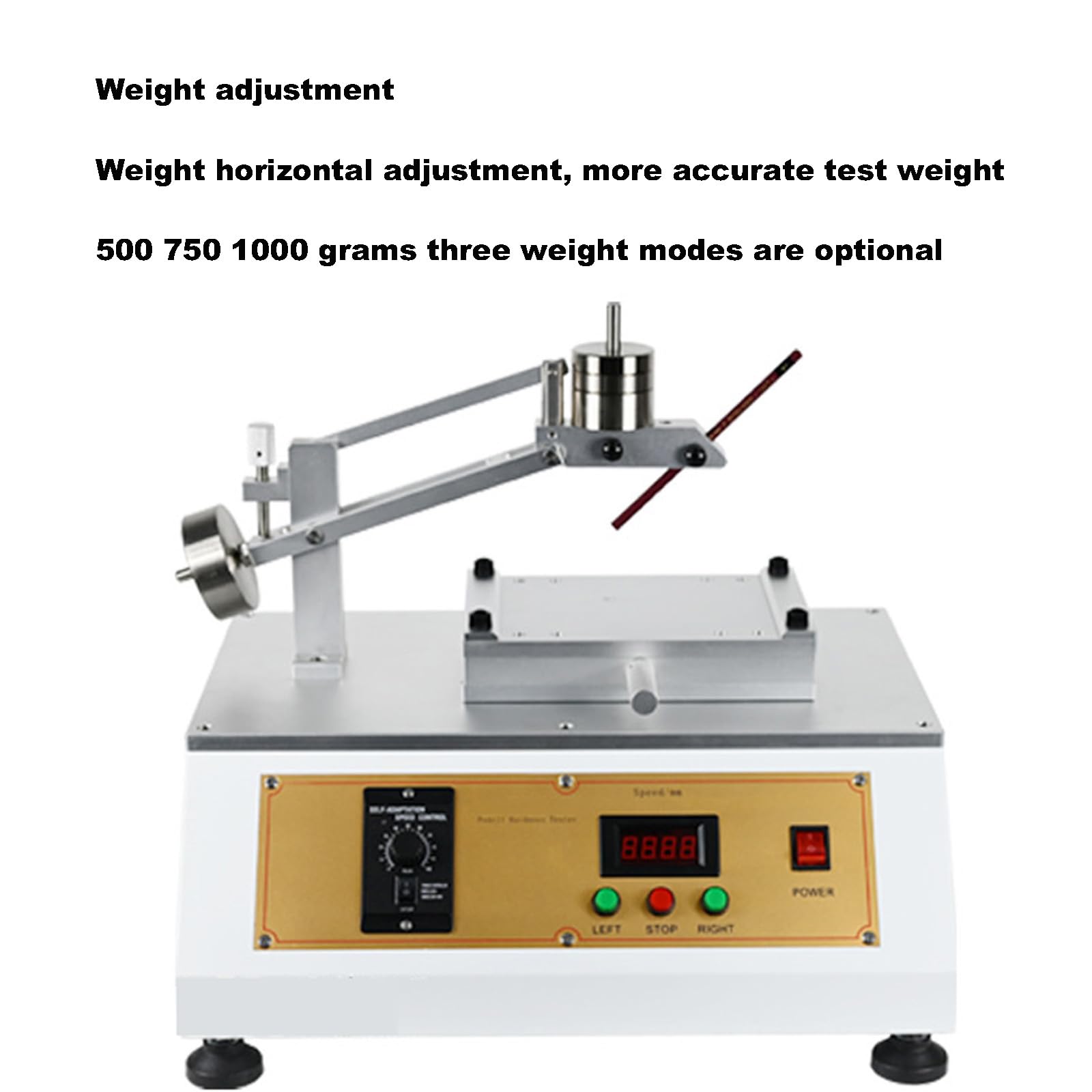 Elektrischer Bleistift-Härteprüfer, Beschichtungshärteprüfgerät, einstellbar, 120 mm Verfahrweg, für Labore/Industrie