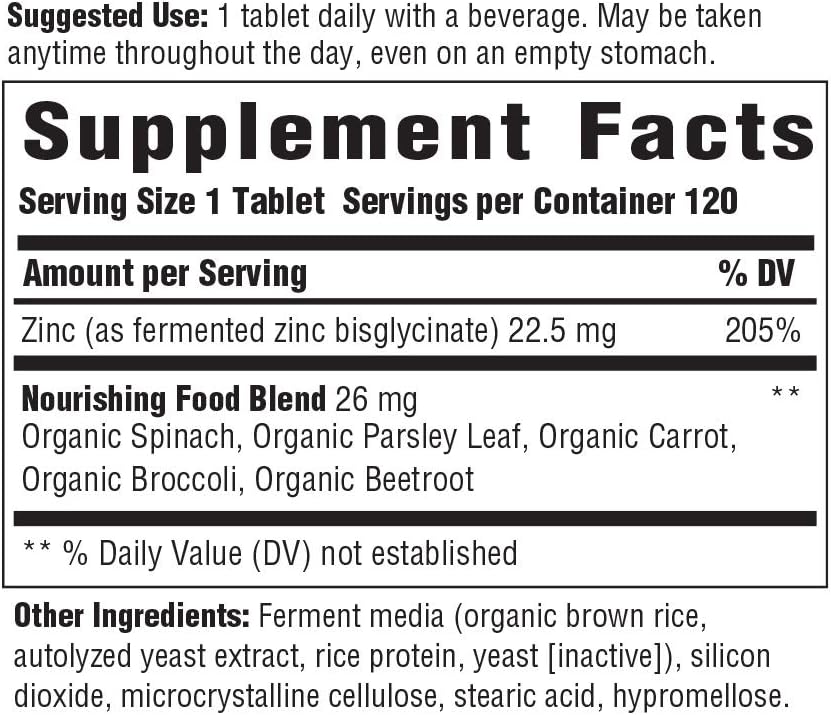 MegaFood, Zinc, Immune Health Support, Mineral and Dietary Supplement Vegan, 120 Tablets (120 Servings) : Health & Household