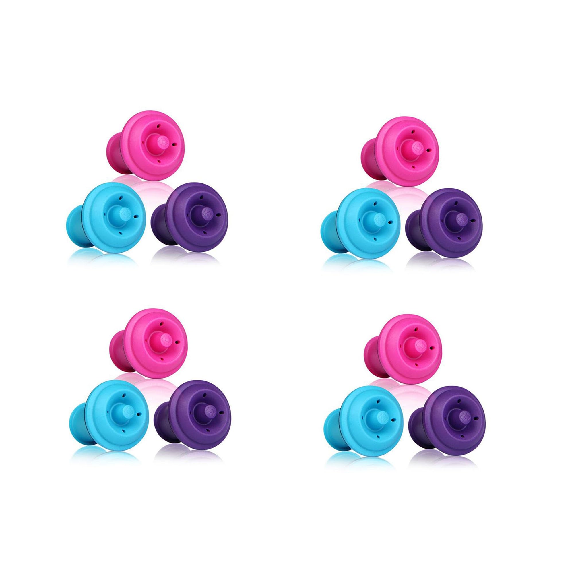 Tapones Champán,Antifugas,Vino Fresco,Accesorios Regalo(12-Piece Set (Three Colors))