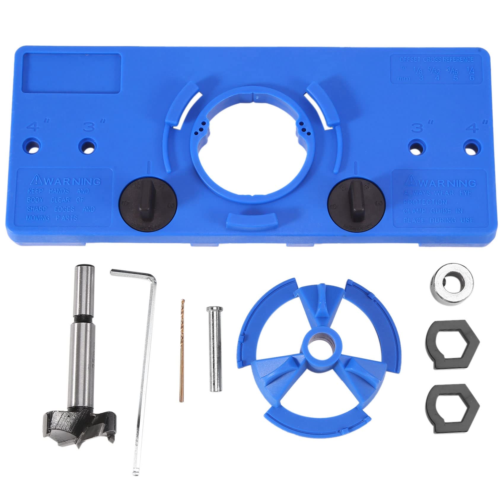 Littimoon 35Mm Concealed Hinge Drilling Jigs Hinge Hole Saw Jig Drilling Guide Locator Hole Opener Door Cabinets Woodworking DIY Tool Set