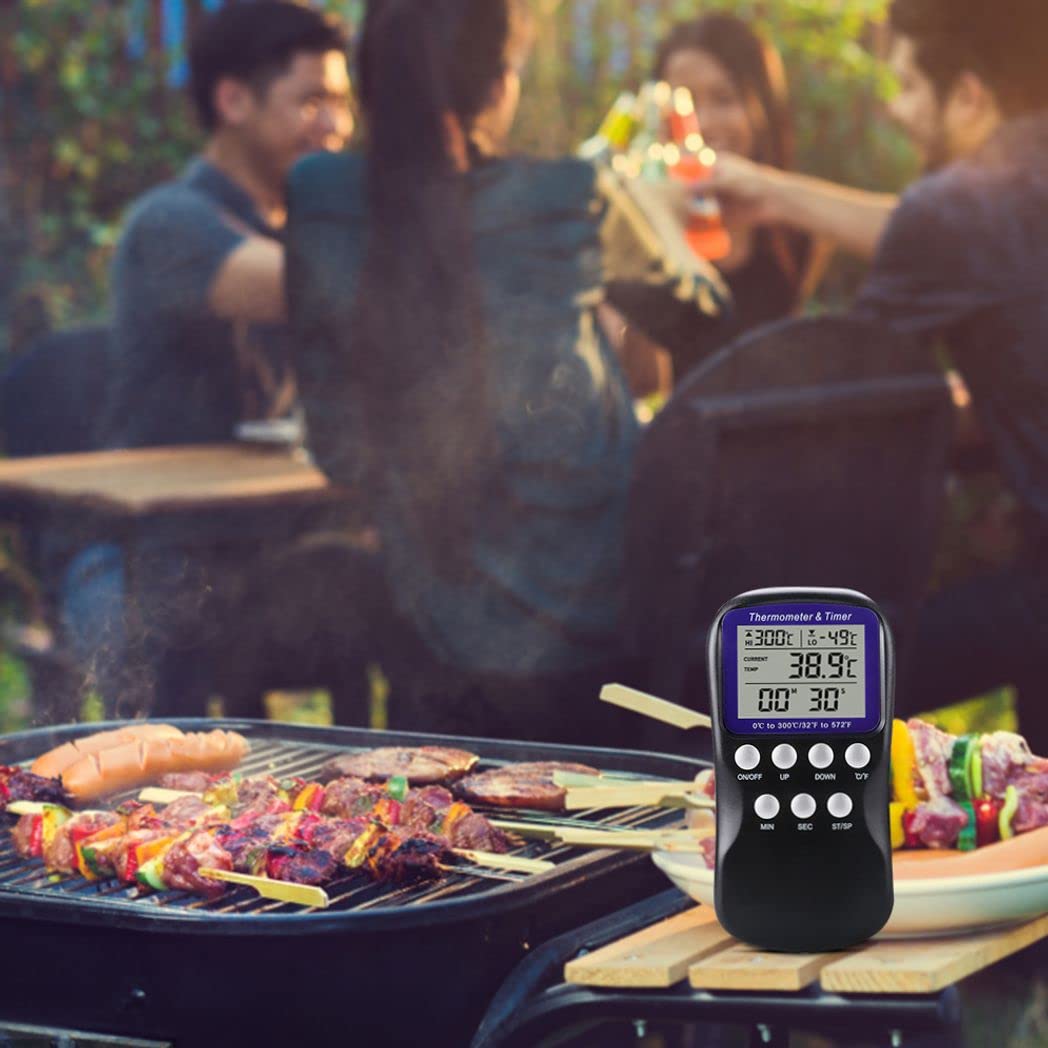 Termómetro Acuario Termómetro Digital Cocina ThermoPro TP17 - Doble Sonda Para Carne, BBQ, Horno - Temporizador Y Pantalla Grande Termómetro Doble Sonda