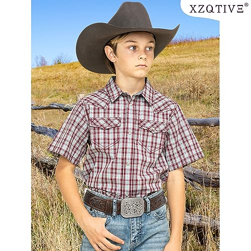 XZQTIVE Genuine Leather Belts for Boys Girls Vintage Kids Western Cowboy Cowgirl Belts Engraved Tooled Leather Belts3