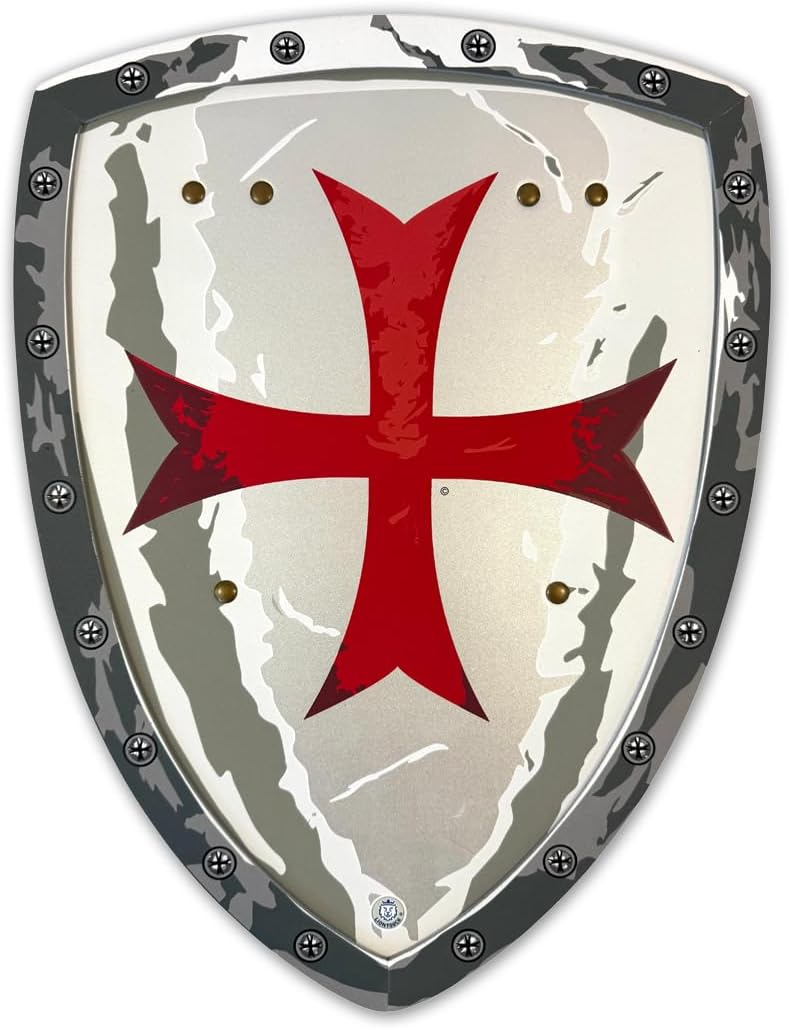 Maltese Knight Shield - Age 3-8 Years | Medieval Pretend Play Foam Toy for Children with Classic Red Cross Theme | Safe Weapons & Battle Accessory for Kid’s Dress Up & Costumes