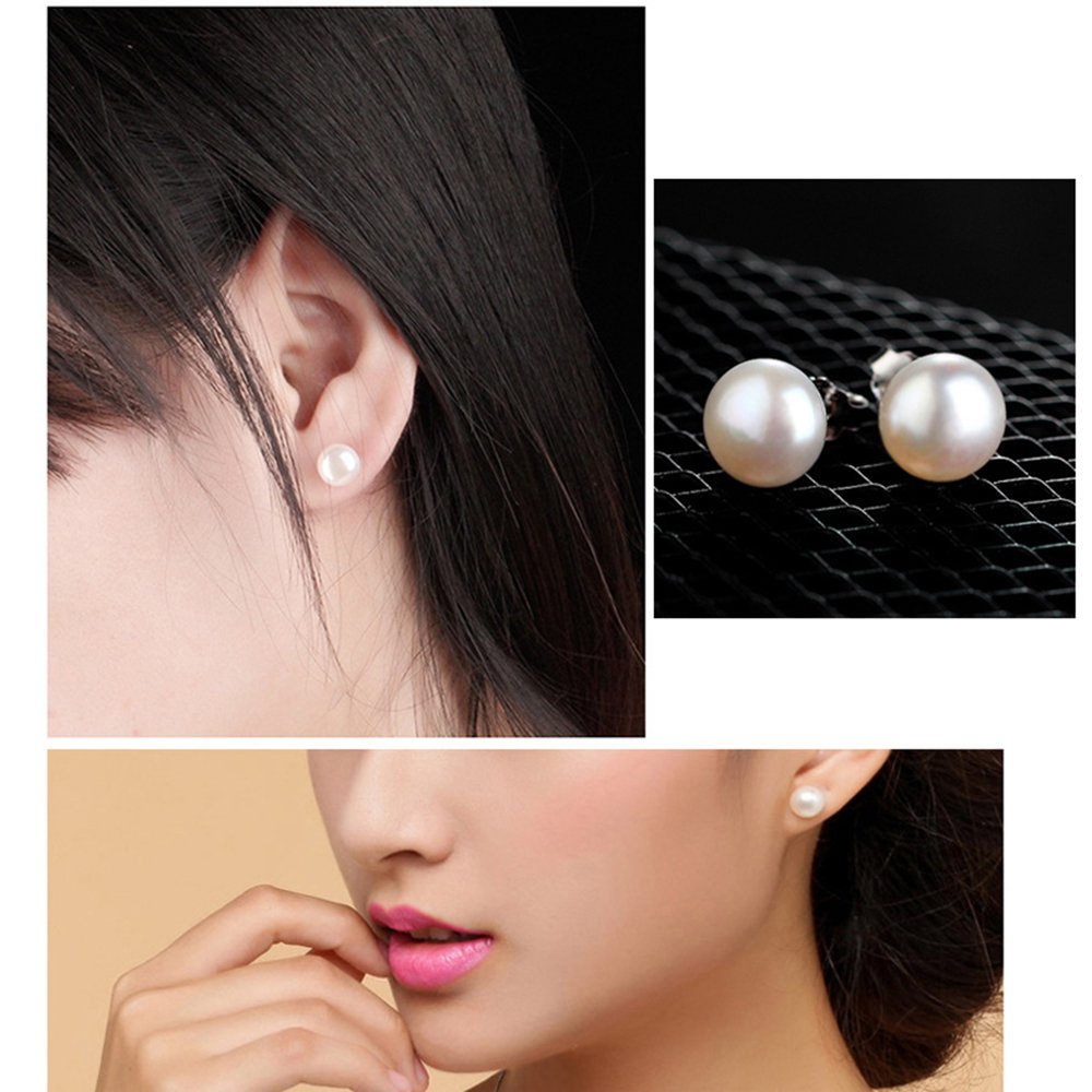 4 Paires De Boucles D'oreilles En Argent 925 Avec Pierres - Pierre De Lune, Turquoise, Etc. - 4