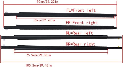 Miniatura 3 de SEBLAFF 1 juego de burlete de ventana para moldura de cinturón (negro) repuesto para Prius Hatchback 2004-2009 75710-47010 75720-47010 75730-47010