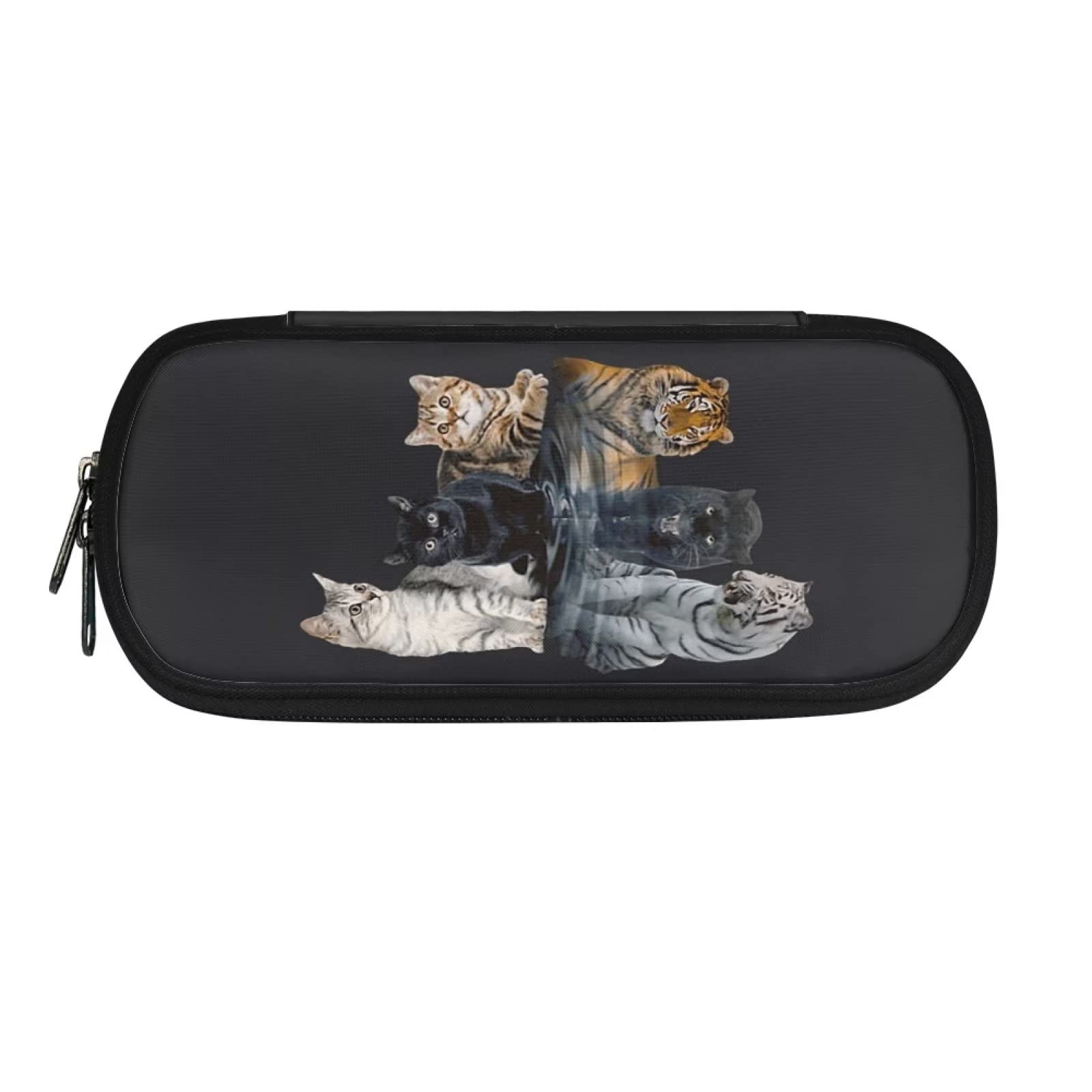 Showudesigns Cat Pencil Case for Boys Girls Pen Bag Durable Makeup Pouch for School,Work,Travel,Office Organizer Multi-Purpose Study Accessories Black — image 1
