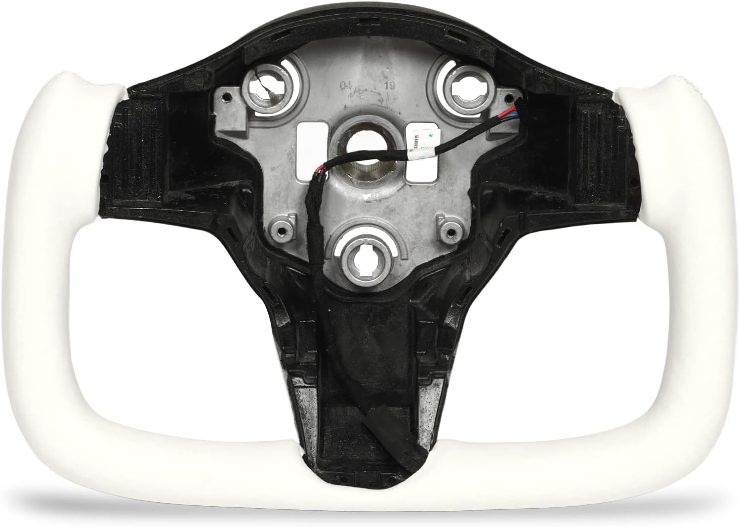 Yoke Steering Wheel with Heating Function White Nappa Replacement for Model 3 2017‑2021