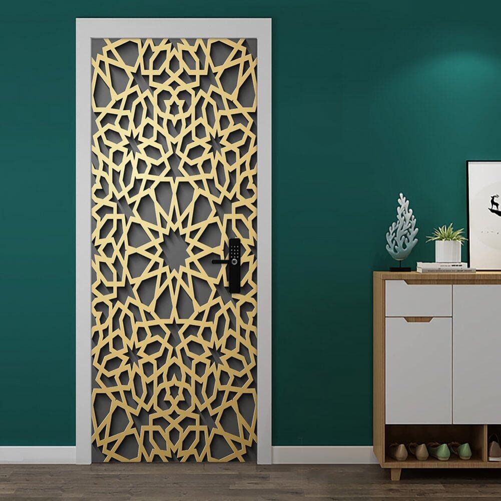 Papier peint de porte musulmane 3D pour créer une ambiance zen dans le salon