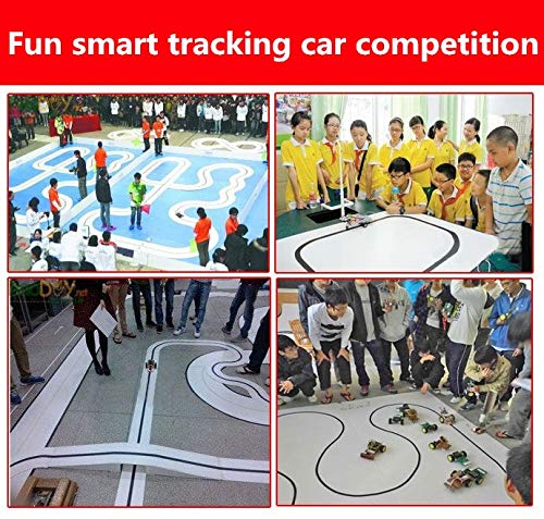 Børn deltager i en smart car-kø efter konkurrencen