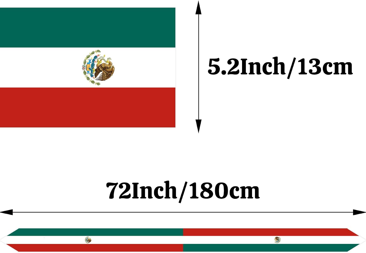 Mexico Graduation Sash National Graduation Sash/Stole International Study Abroad Unisex Country Flag Graduation Sash (Mexico)