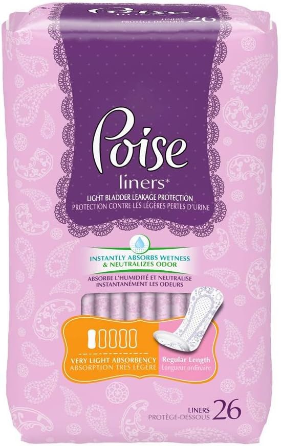Poise Liners Regular Length (26 Count) Health & Household