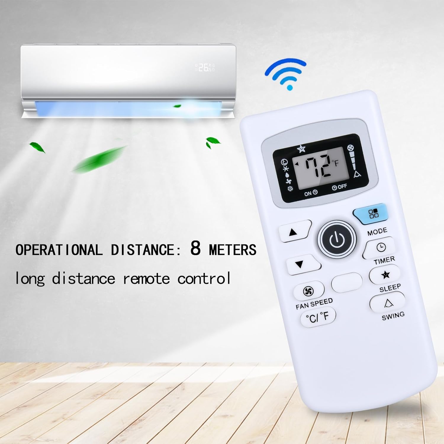 Replacement Remote Control fit for Black Decker Portable Air Conditioner BPACT08 BPACT08WT BPACT10 BPACT10HWT BPACT10WT BPACT12H BPACT12HWT BPACT12WT BPACT14H BPACT14HWT BPACT14WT image 6 of 7 B0DHKWGB97