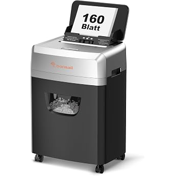 Bonsaii Paper Shredder with 160 Sheets Auto Feed P-4 Micro Cut