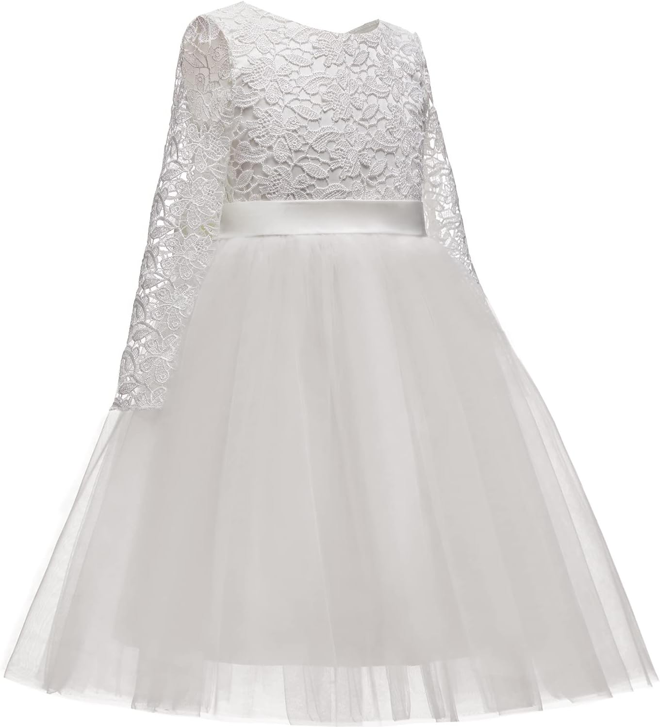 Flower Girl Dress Lace Party Dresses Lace Girl Dress Lace Top Tulle Dress Girls First Communion Dress - Image 4