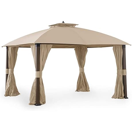 Garden Winds Replacement Canopy for Eagle Brooke Ashford Asheville Gazebo 350 - Beige