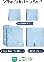 Vista 603 de Extra Deep Pocket Split King Sheets - 5 Piece Breathable & Cooling Bed Sheets - Hotel Luxury Bed Sheet Set - Soft, Wrinkle Free & Comfy - Easily
