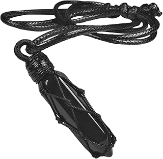 EDEN'S CALL Healing Hexagonal Crystal Point Pendant Necklace for Unisex Adjustable Dainty Natural Stone Pendulum Amulet fo...