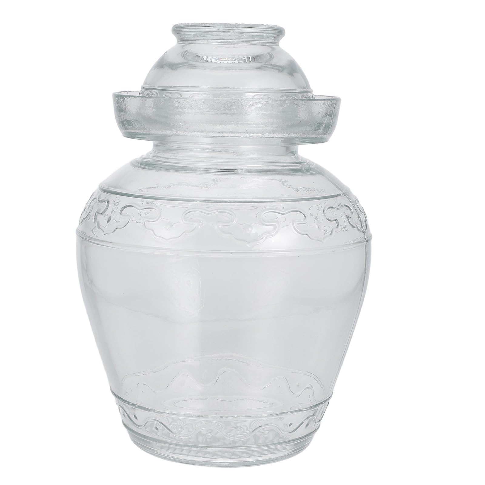 Haushaltsvorratsglas Gurkenglas mit Deckel Glasfermentglas 2,5 kg Kapazität zum Fermentieren von Kimchi und Sauerkraut in Küche