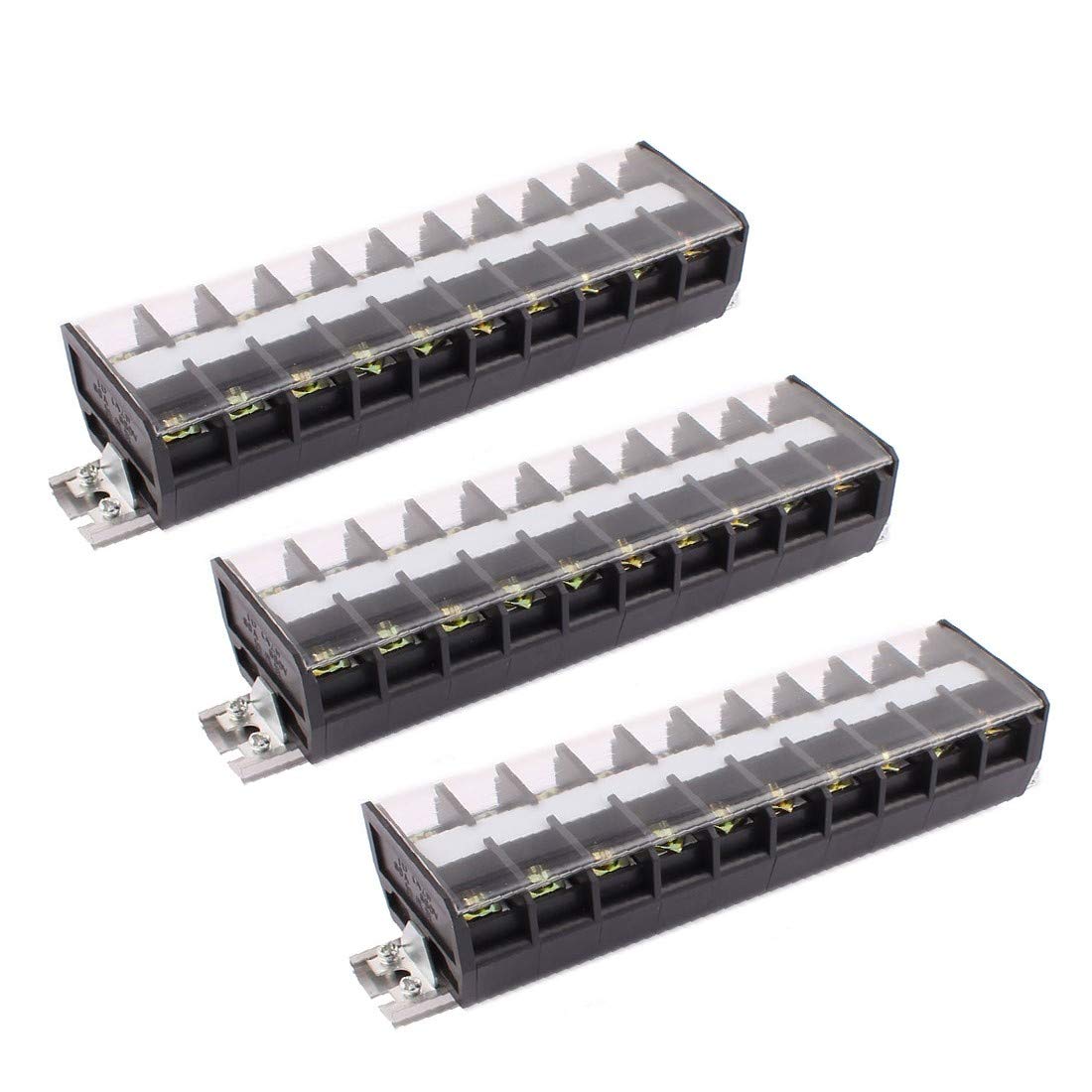 New Lon0167 3Pcs 660V In primo piano 60A efficacia affidabile doppia 10 posizioni vite morsettiera combinata TD6010(id:e10 bb b7f)