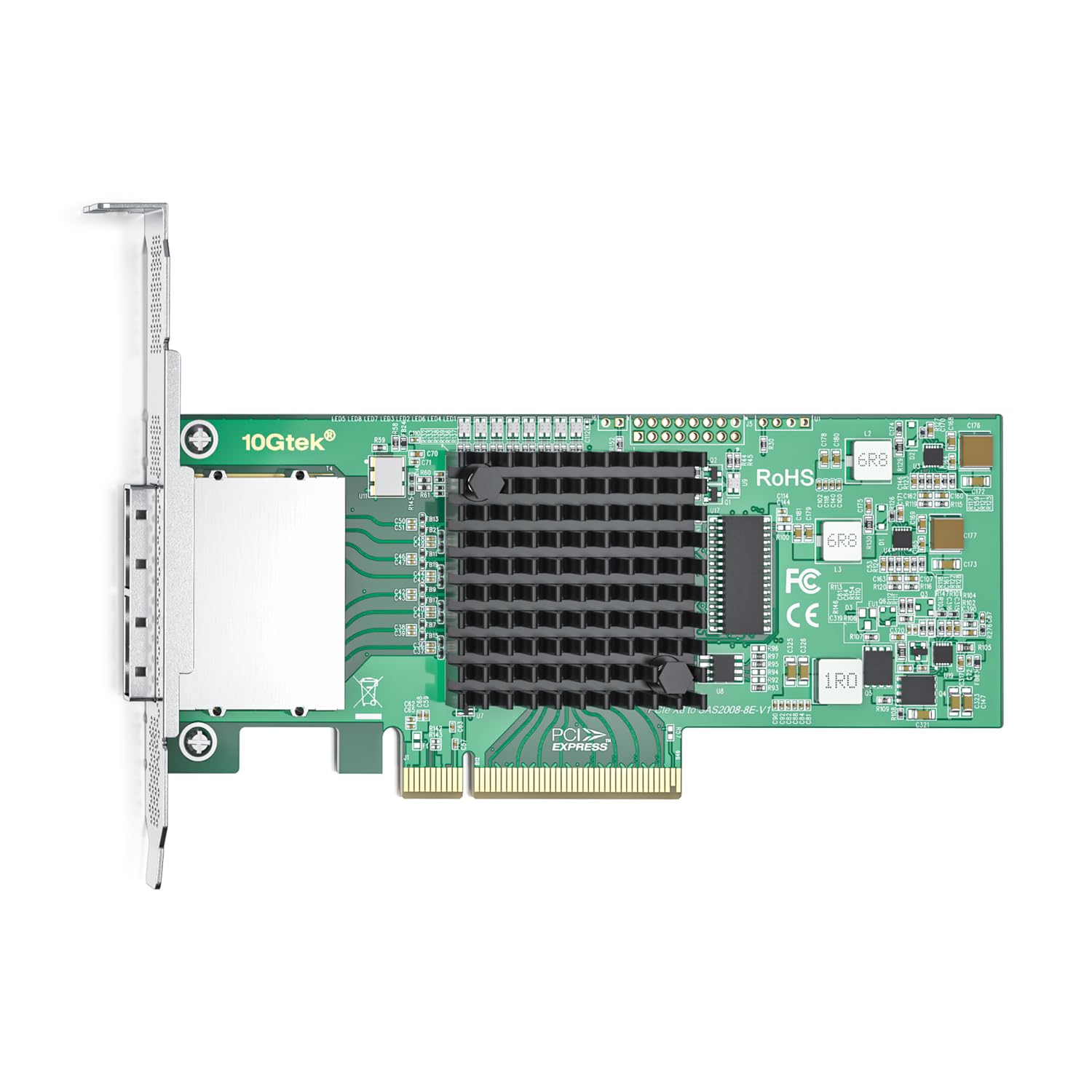 ipolex External PCIe SAS/SATA HBA Controller Card, SAS2008 Chip, PCIe 2.0 x8 6Gb/s, Same as 9200-8E, Dual Mini SAS 8088, JBOD/Non-RAID Support, Windows/Linux/VMware Compatible