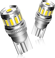 AUTOONE 194 LED License Plate Lights - 300% Brighter T10 168 2825 W5W Bulbs, 6500K White for Dome Map Door Courtesy Interior Car Lights, Pack of 2