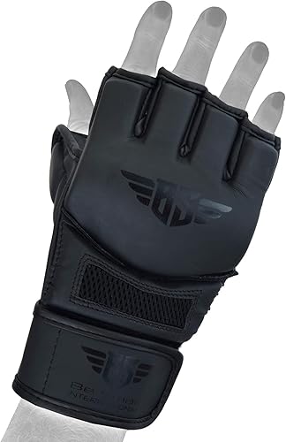 Miniatura 6 de BeSmart UFC - Guantes de kickboxing  Guantes de entrenamiento y entrenamiento de artes marciales mixtas, hombres y mujeres adultos