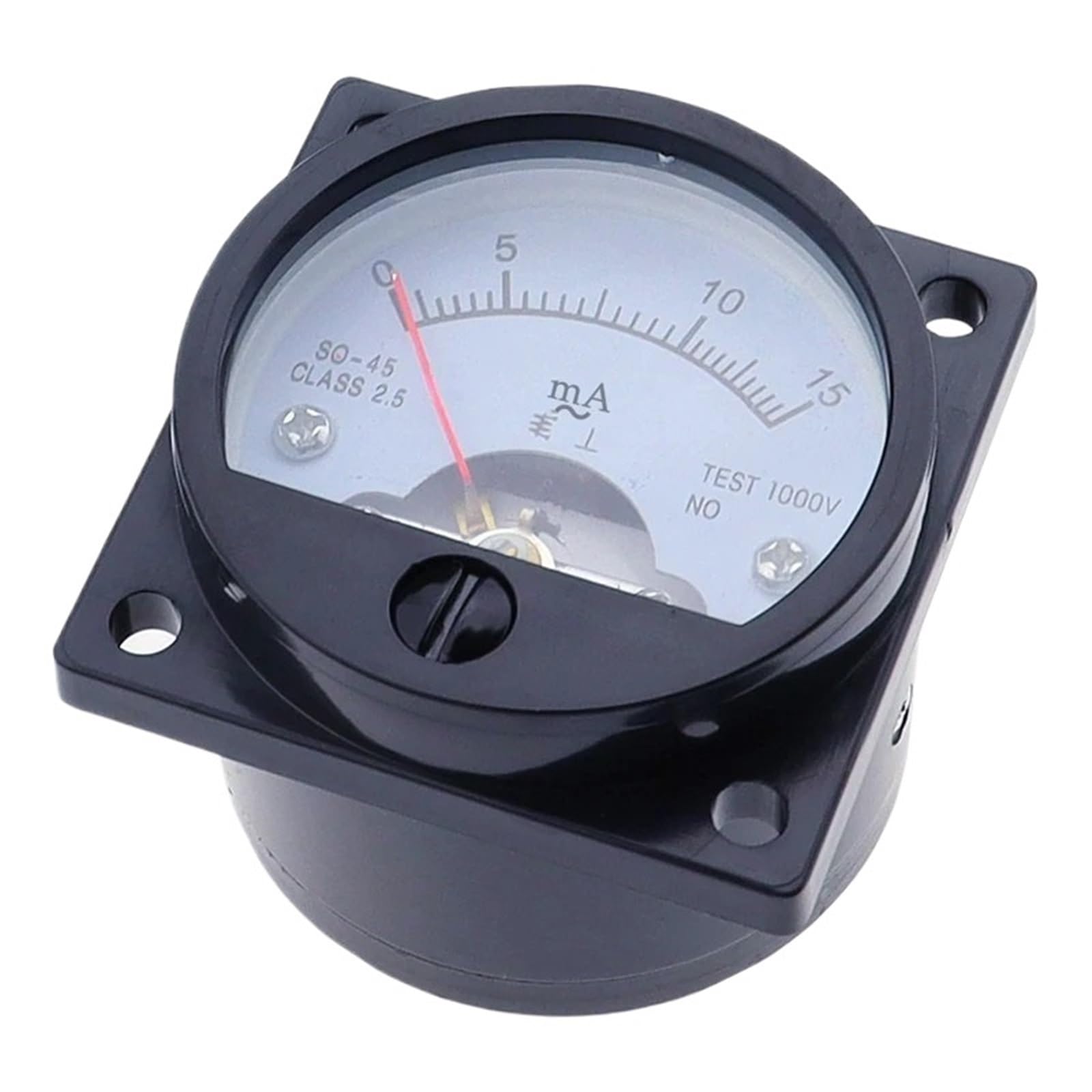 Ampèremètre AC 150MA SO-45 cadran analogique circulaire en plastique - 5