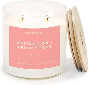 Calyan Wax Co. Watermelon & Prickly Pear 2-Wick Scented Soy Candle
