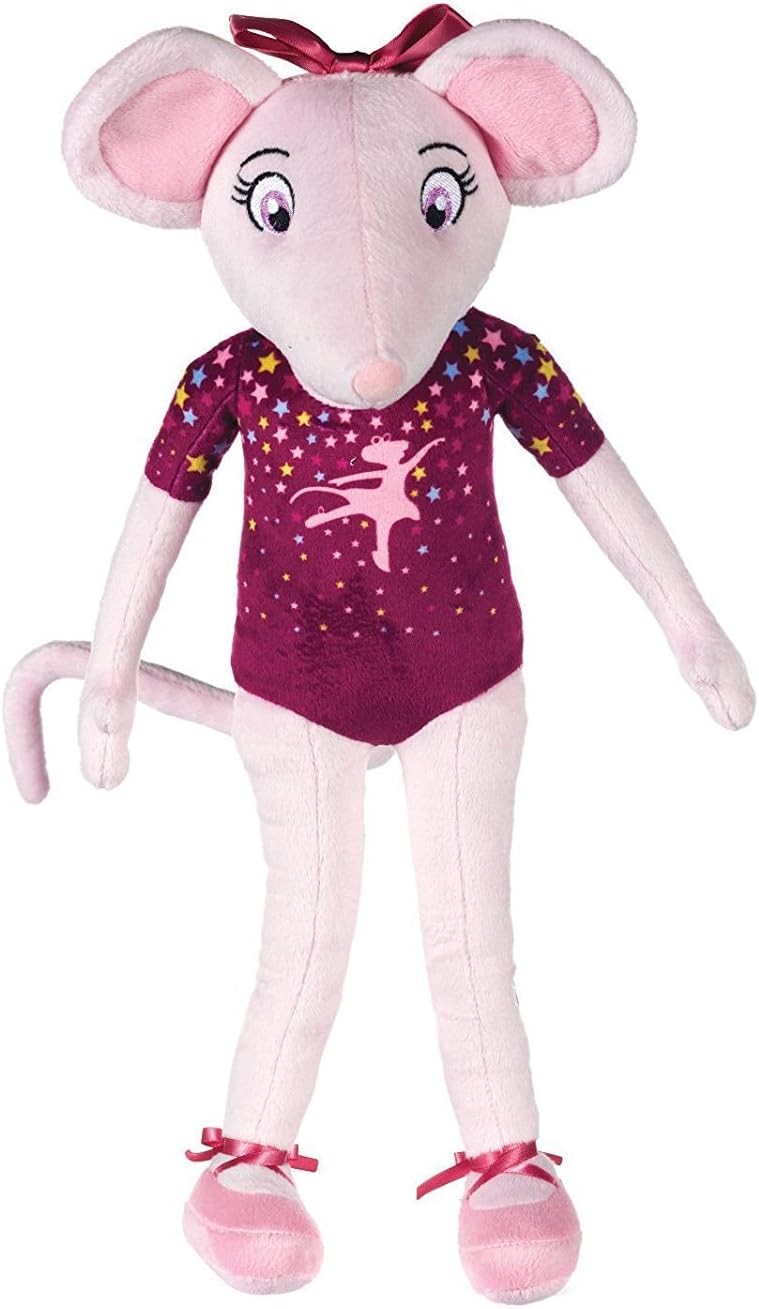 16 Inches Tall Angelina Ballerina Soft Toy Dressed in Purple