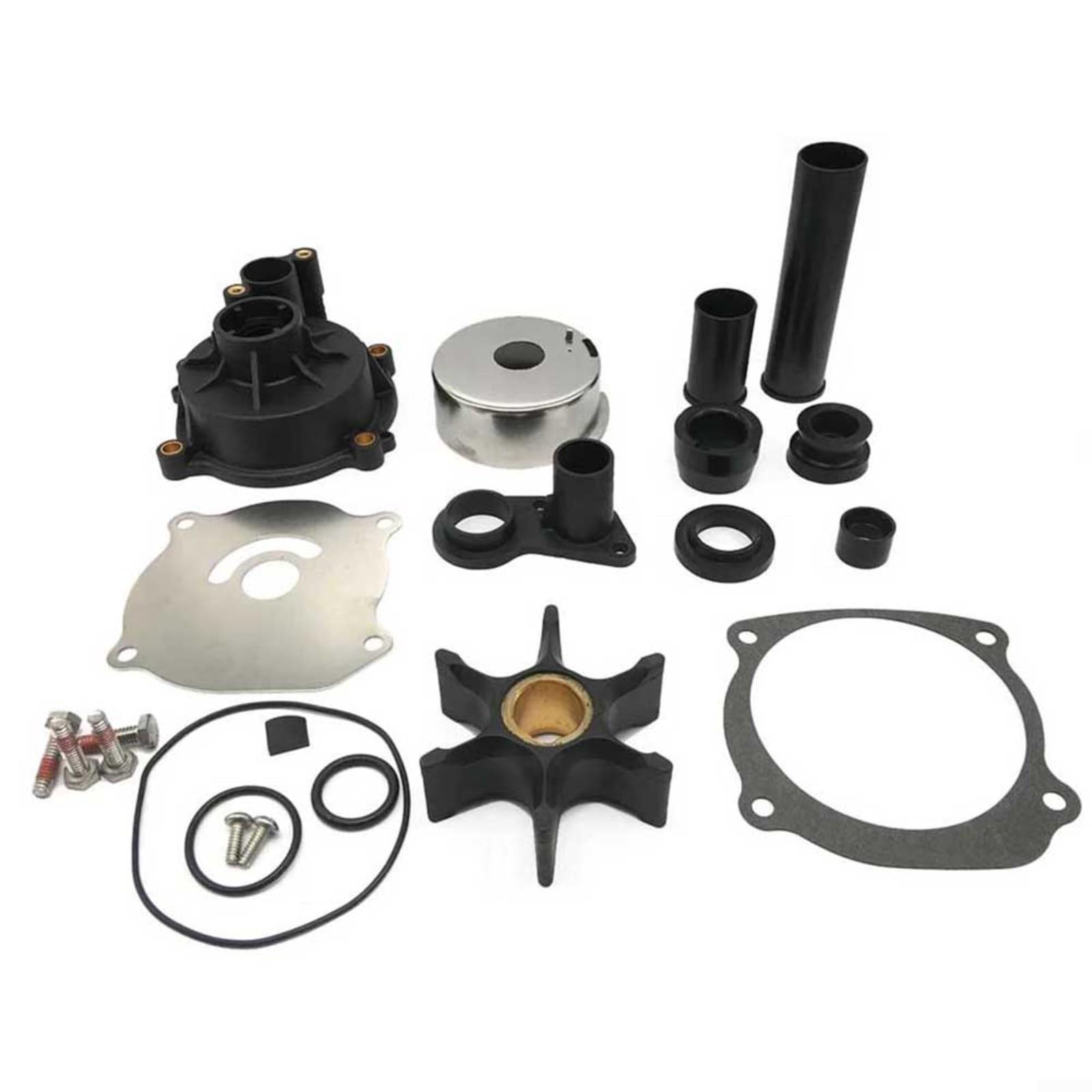 Kit di riparazione girante pompa acqua per Johnson per evinrude 75-250HP 1976-1978, manutenzione sistema di raffreddamento motore fuoribordo con guarnizioni e viti, OEM 5001595