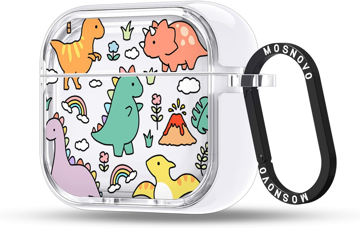 AirPods 4 Dino Land Shockproof Clear Case + Metal Ring AirPods 4 Dino Land Shockproof Clear Case + Metal Ring