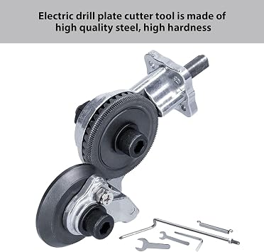 Electric Drill Plate Cutter, Metal Sheet Cutter, Electric Drill Shears Attachment Nibbler for Fast and Precise Cutting of Iron, Steel, Aluminum, and Copper