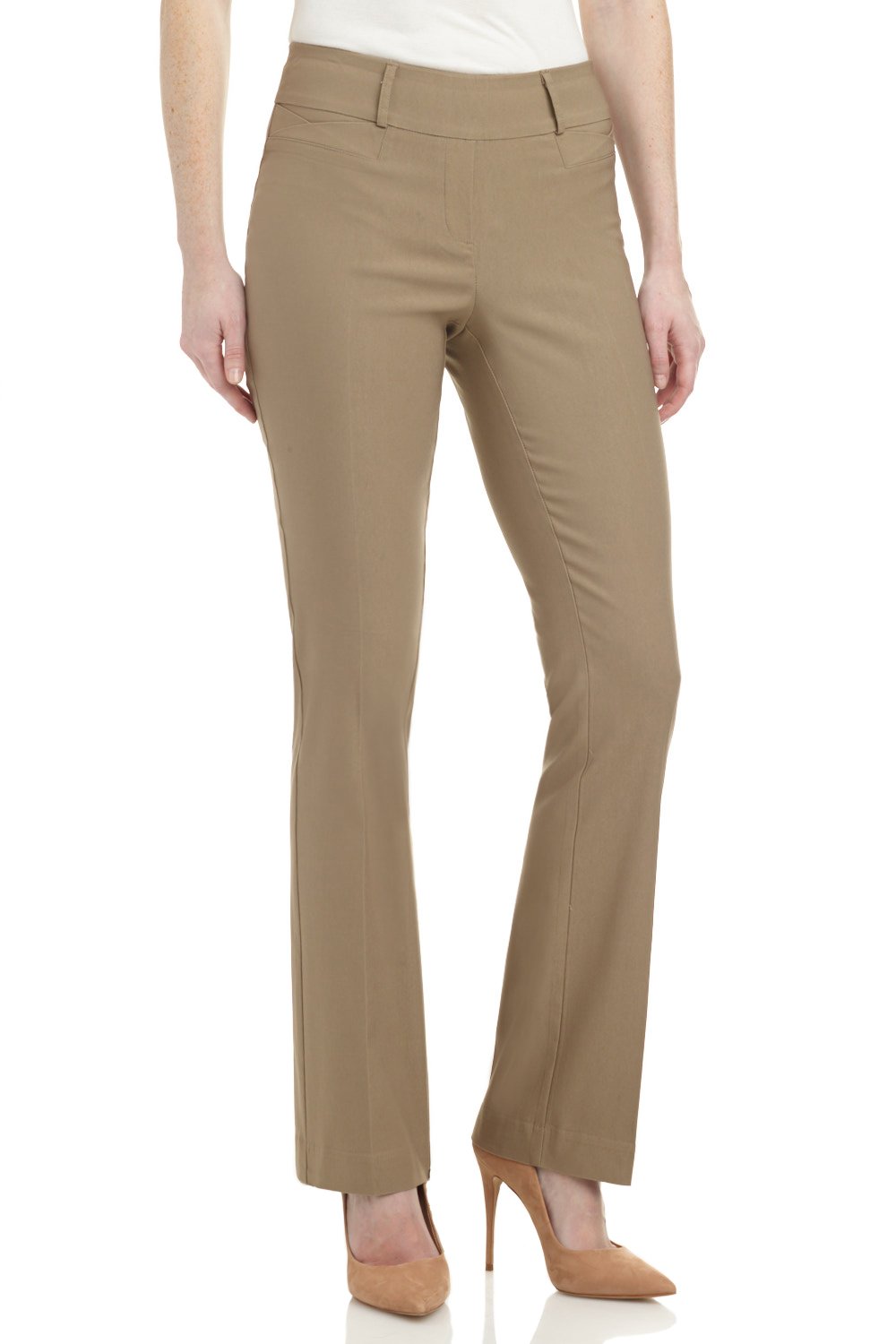 Rekucci Womens Ease into Comfort Fit Barely Bootcut Business Casual Stretch Pants in Regular/Tall/Petite fit