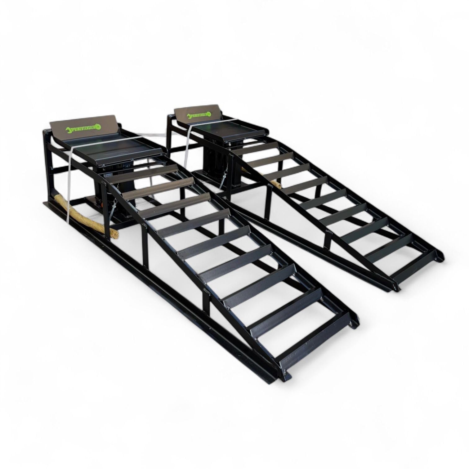 Rampe Sollevamento Auto con Martinetto Idraulico 2T, Set da 2T (Nero, 115.0 X 32.5 X 27.0 Centimetri)