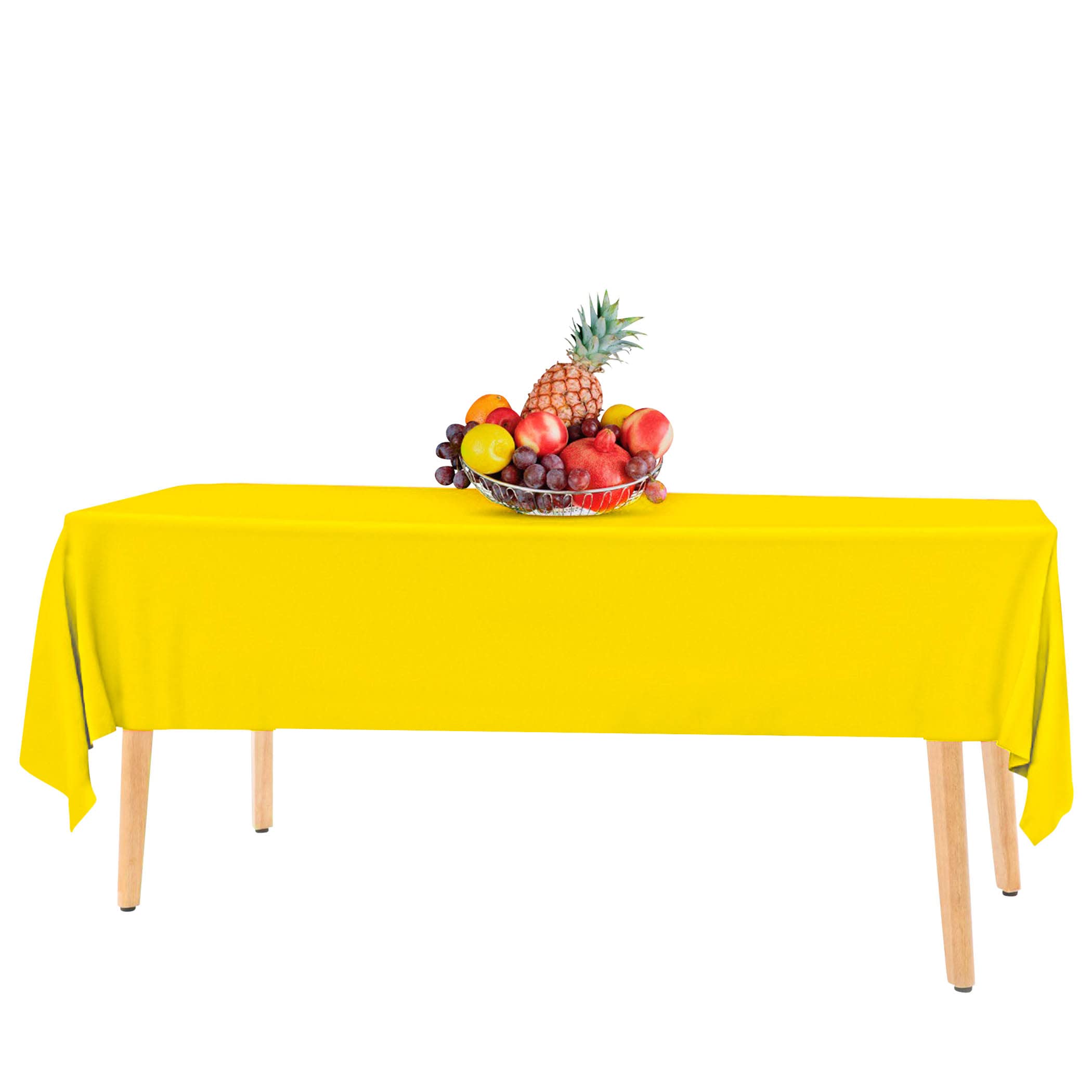 14 sztuk jednorazowych żółtych plastikowych obrusów premium – 137 x 274 cm, prostokątne plastikowe obrusy – kolory. czerwony, niebieski, czarny, biały, zielony, złoty, różowy – do użytku wewnątrz lub