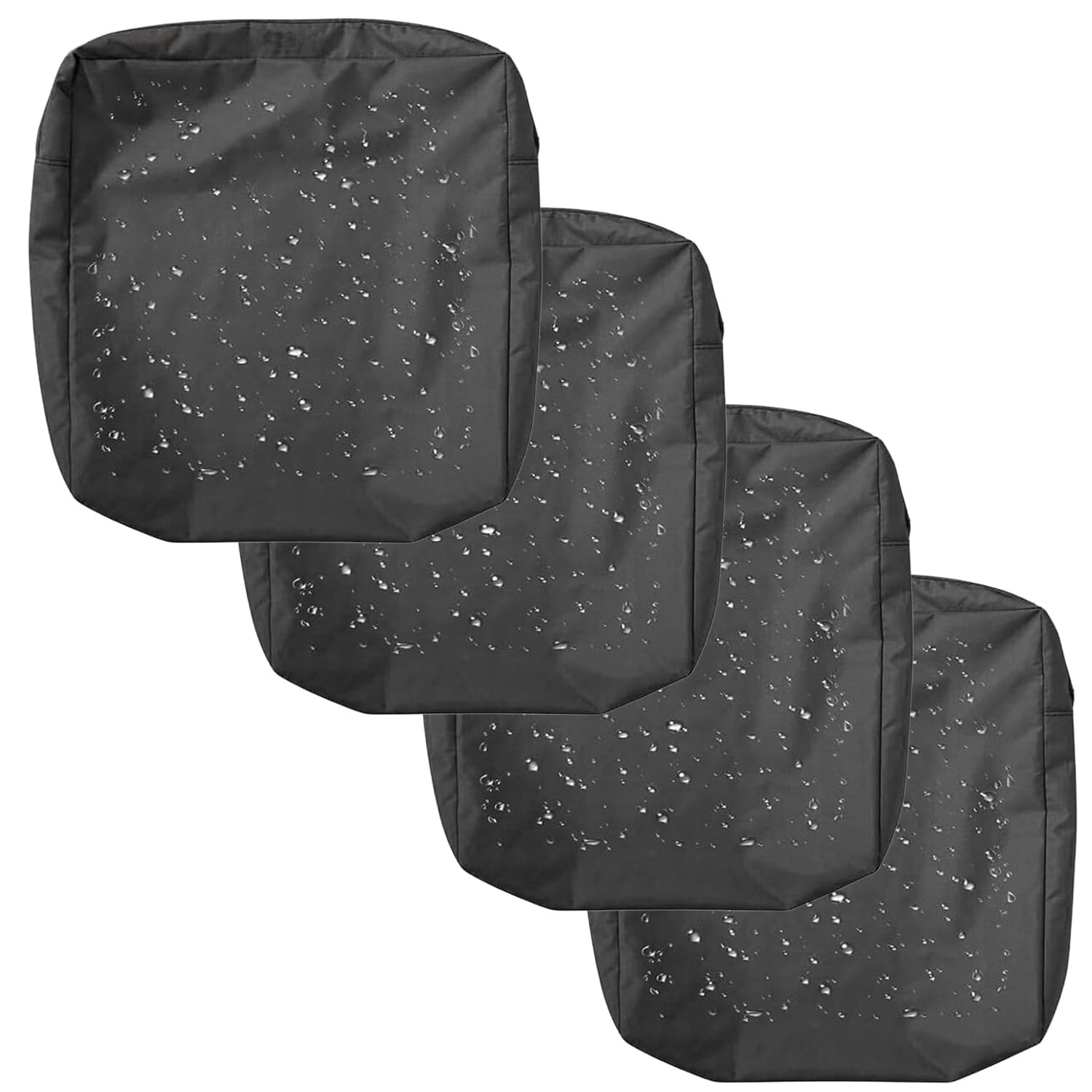UHVUJDUI 1/2/4pcs Waterproof Seat Cushion Covers 50x50 60x60cm Garden Sofa Cushion Slipcovers With Zipper For Indoor Outdoor Patio Chairs Couch Rattan Furnitur(Color 1,50x55x10cm(4pc))